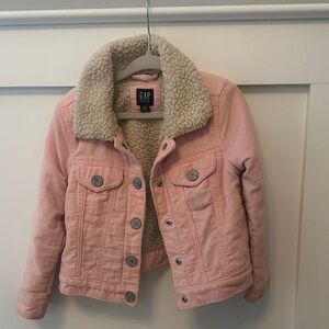 GAP Kids Pink Sherpa Jean Jacket